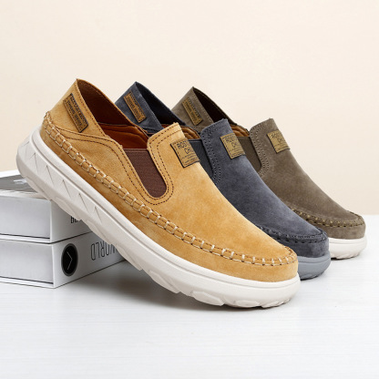 🔥Limited Time Offer 70% OFF🔥Men's Handmade Ultra-Light Leather Loafers - Improve Posture and Get Rid of Painless Walking and Standing