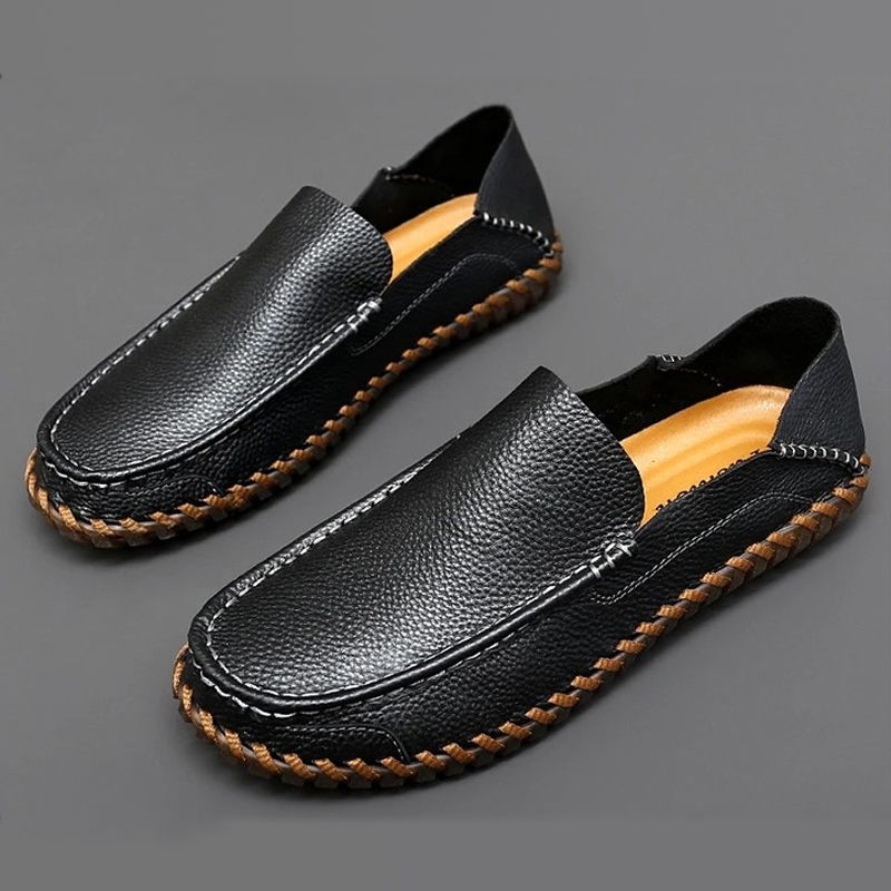 🔥Last Day 70% OFF ⏰Men's Genuine Leather  Comfortable Lightweight Non-Slip Orthopedic Shoes - Proven Plantar Fasciitis, Foot and Heel Pain Relief