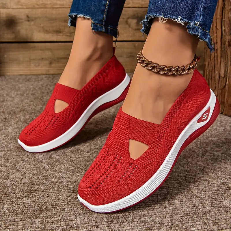🔥Last Day Promotion 70% OFF⏰ Women's comfortable breathable knitted sneakers - Proven Plantar Fasciitis, Foot and Heel Pain Relief