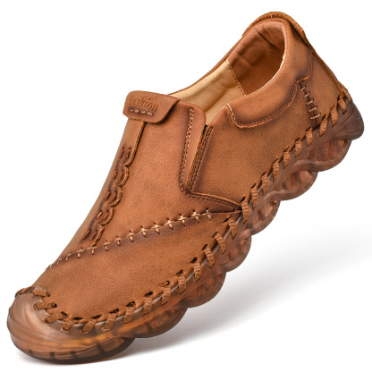 ⏰Big Sale Up To 70%🔥Men Lightweight Non-slip Handmade Shoes Orthopedic Leather Shoes - Relaxes Muscles And Relieves Fatigue