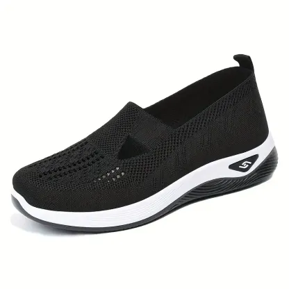 🔥Last Day Promotion 70% OFF⏰ Women's comfortable breathable knitted sneakers - Proven Plantar Fasciitis, Foot and Heel Pain Relief