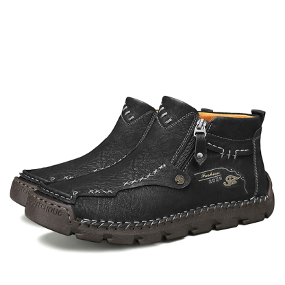 (🎅🎁CHRISTMAS SALE - 70% OFF)Men's Casual Handmade Leather Boots - Prevent Foot Diseases