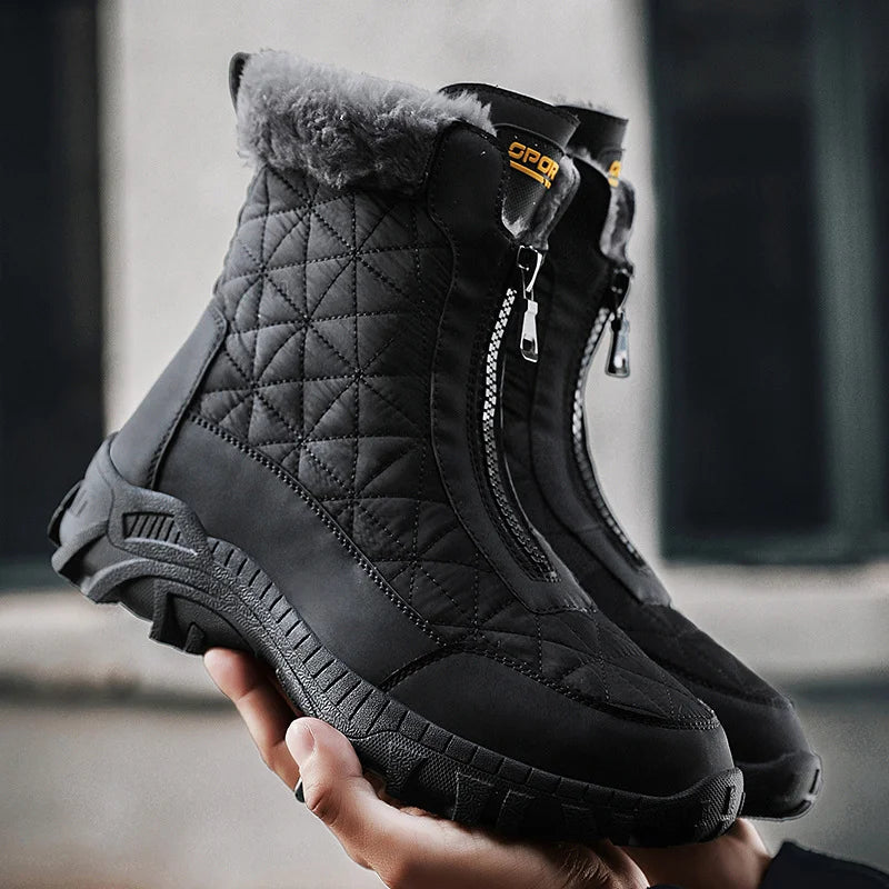 (⏰Limited Time 50% Discount Event) Men's Winter Warm Wide Toe Orthopedic Arch Support Snow Boots Waterproof Non-slip Anti-puncture Work Boots