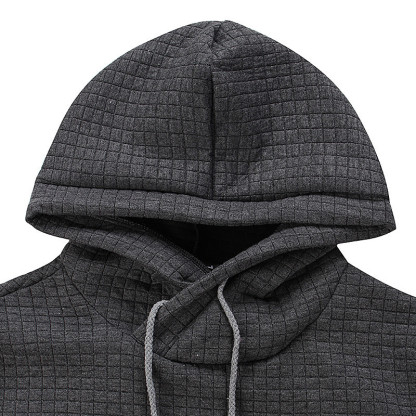 Men's Hoodie Outdoor Sports Solid Color Long Sleeve Daily Tops Apricot Sweatshirt