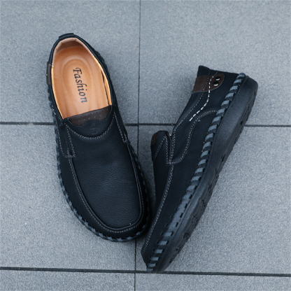 💥Last day deals 70% OFF💥Men's Spring And Summer Walking/Working Stitch Detail Leather Moccasins