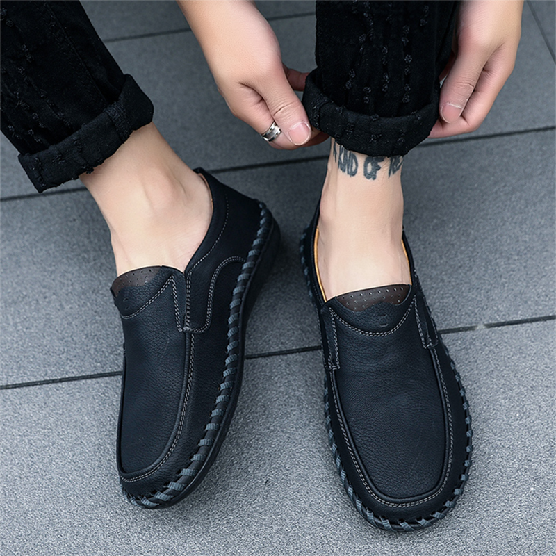 💥Last day deals 70% OFF💥Men's Spring And Summer Walking/Working Stitch Detail Leather Moccasins