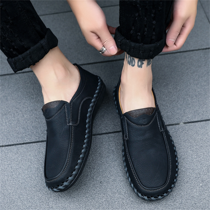 💥Last day deals 70% OFF💥Men's Spring And Summer Walking/Working Stitch Detail Leather Moccasins