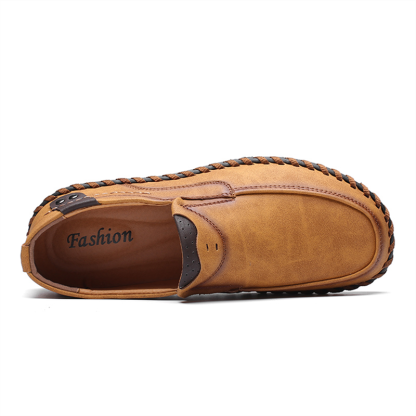 💥Last day deals 70% OFF💥Men's Spring And Summer Walking/Working Stitch Detail Leather Moccasins