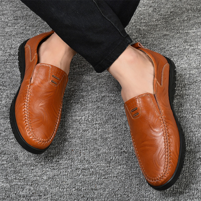 🔥🚀 Hot Sale! Limited Stock! 🌟👟💥Men's Banquet Office Lightweight Design Soft-sole Slip-on Leather Penny Loafers - Proven Plantar Fasciitis, Foot and Heel Pain Relief