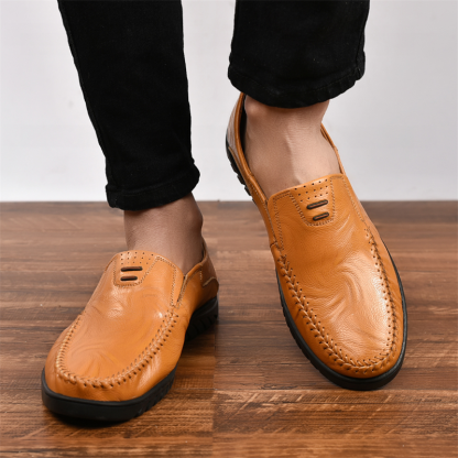 🔥🚀 Hot Sale! Limited Stock! 🌟👟💥Men's Banquet Office Lightweight Design Soft-sole Slip-on Leather Penny Loafers - Proven Plantar Fasciitis, Foot and Heel Pain Relief