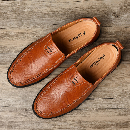 🔥🚀 Hot Sale! Limited Stock! 🌟👟💥Men's Banquet Office Lightweight Design Soft-sole Slip-on Leather Penny Loafers - Proven Plantar Fasciitis, Foot and Heel Pain Relief
