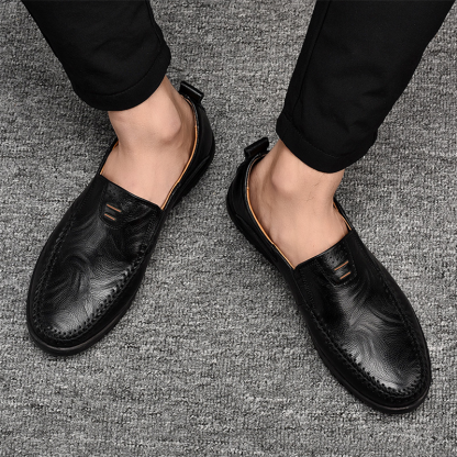 🔥🚀 Hot Sale! Limited Stock! 🌟👟💥Men's Banquet Office Lightweight Design Soft-sole Slip-on Leather Penny Loafers - Proven Plantar Fasciitis, Foot and Heel Pain Relief