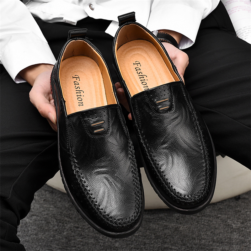 🔥🚀 Hot Sale! Limited Stock! 🌟👟💥Men's Banquet Office Lightweight Design Soft-sole Slip-on Leather Penny Loafers - Proven Plantar Fasciitis, Foot and Heel Pain Relief