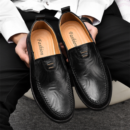 🔥🚀 Hot Sale! Limited Stock! 🌟👟💥Men's Banquet Office Lightweight Design Soft-sole Slip-on Leather Penny Loafers - Proven Plantar Fasciitis, Foot and Heel Pain Relief
