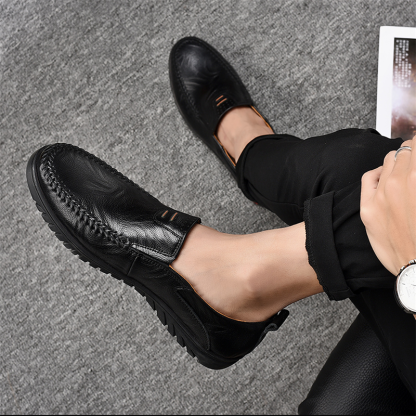 🔥🚀 Hot Sale! Limited Stock! 🌟👟💥Men's Banquet Office Lightweight Design Soft-sole Slip-on Leather Penny Loafers - Proven Plantar Fasciitis, Foot and Heel Pain Relief