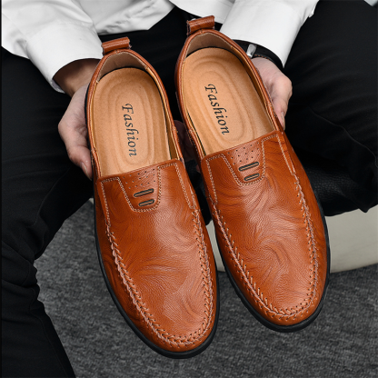 🔥🚀 Hot Sale! Limited Stock! 🌟👟💥Men's Banquet Office Lightweight Design Soft-sole Slip-on Leather Penny Loafers - Proven Plantar Fasciitis, Foot and Heel Pain Relief