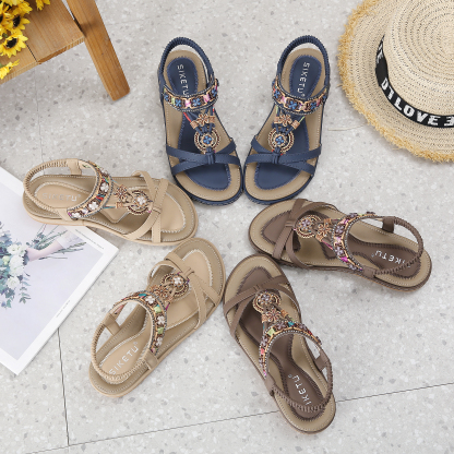 🌸🎉Hot Sale 50% OFF✨⏳Women's Beach Comfort Non-Slip Orthopedic Slip-On Sandals - Improve Posture and Get Rid of Painless Walking and Standing