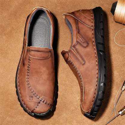 🔥Limited Time Offer 70% OFF🔥Men's Comfortable Lightweight Leather Stitched Walking Shoes - Podiatrist Approved Style Recommended