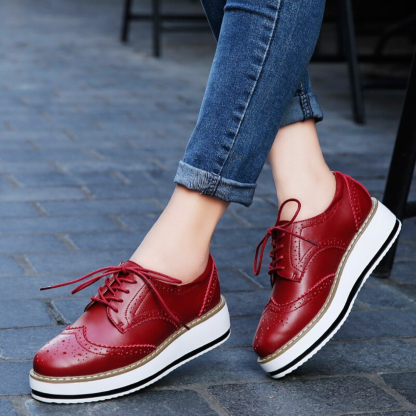 🔥Last Day 50% OFF ⏰Brogue Platform Comfortable Orthopedic Shoes - Proven Plantar Fasciitis, Foot and Heel Pain Relief