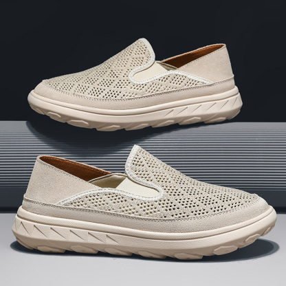 🏃👟50% OFF !!!🔥Last Hour!!🔥Men's Hiking Comfortable Breathable Wear-Resistant Orthopedic Slip-On Loafers
