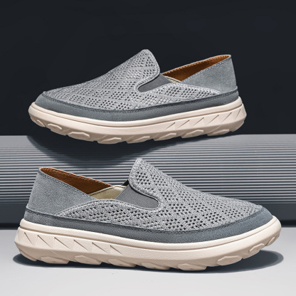 🏃👟50% OFF !!!🔥Last Hour!!🔥Men's Hiking Comfortable Breathable Wear-Resistant Orthopedic Slip-On Loafers