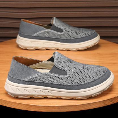 🏃👟50% OFF !!!🔥Last Hour!!🔥Men's Hiking Comfortable Breathable Wear-Resistant Orthopedic Slip-On Loafers