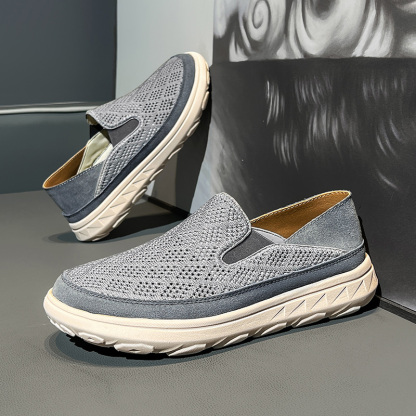 🏃👟50% OFF !!!🔥Last Hour!!🔥Men's Hiking Comfortable Breathable Wear-Resistant Orthopedic Slip-On Loafers