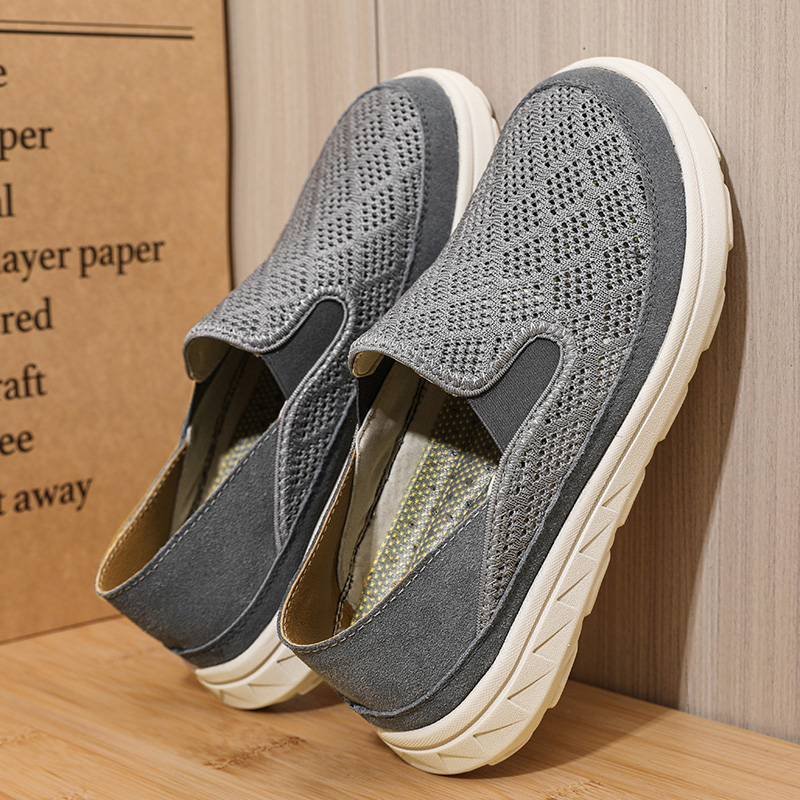 🏃👟50% OFF !!!🔥Last Hour!!🔥Men's Hiking Comfortable Breathable Wear-Resistant Orthopedic Slip-On Loafers