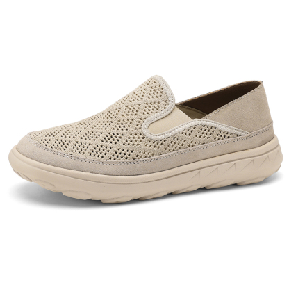 🏃👟50% OFF !!!🔥Last Hour!!🔥Men's Hiking Comfortable Breathable Wear-Resistant Orthopedic Slip-On Loafers