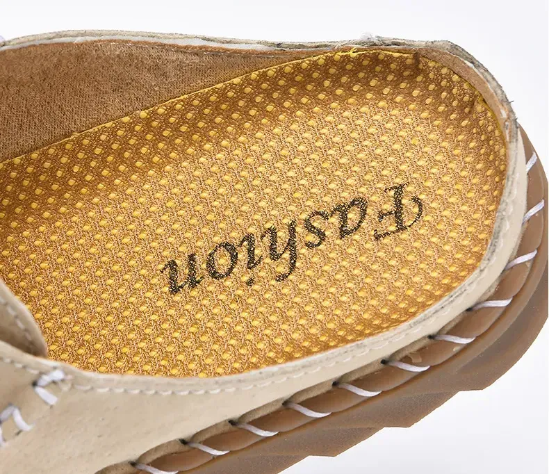 🔥On This Week Sale OFF 70%🔥 - 2025 Best Waterproof Fashion Orthopedic Shoes，Hand Stitched Women's Slippers - Improve Posture and Get Rid of Painless Walking and Standing