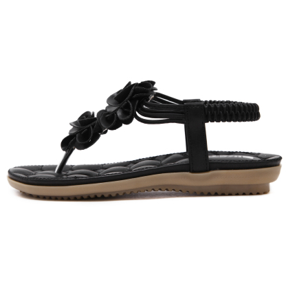 🌸🎉Spring Sale 50% OFF✨⏳Women's Flat Sandals Dress Shoes Ankle T-Strap Thong Elastic Comfortable Flip Flops Beach Sandal for Women - Conforms To The Human Body And Reduces Foot Pressure