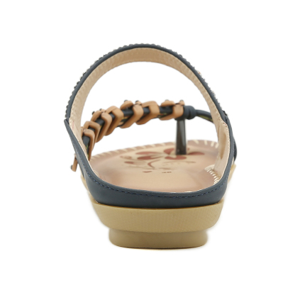 🌸🎉Hot Sale 50% OFF✨⏳Womens Sandals Flats Shoes: Comfortable Bohemian Beaded Dressy Flat Casual Ankle Strap Elastic Slip on Beach Sandal