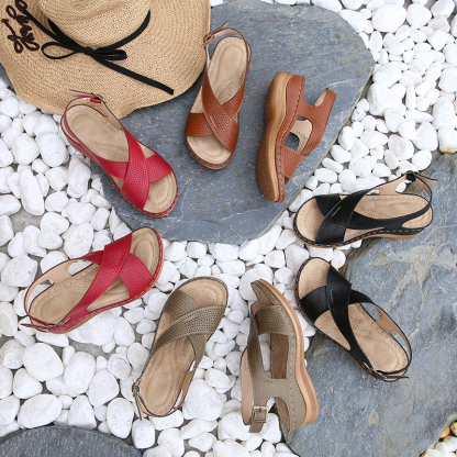 🌸🎉Hot Sale 50% OFF✨⏳Causal Orthoperdic Wedge Sandals for Women - Proven Plantar Fasciitis, Foot and Heel Pain Relief