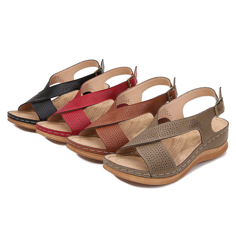 🌸🎉Hot Sale 50% OFF✨⏳Causal Orthoperdic Wedge Sandals for Women - Proven Plantar Fasciitis, Foot and Heel Pain Relief