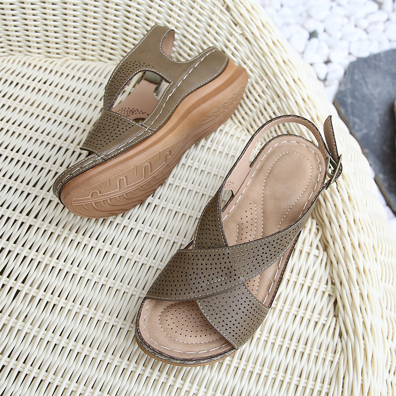 🌸🎉Hot Sale 50% OFF✨⏳Causal Orthoperdic Wedge Sandals for Women - Proven Plantar Fasciitis, Foot and Heel Pain Relief
