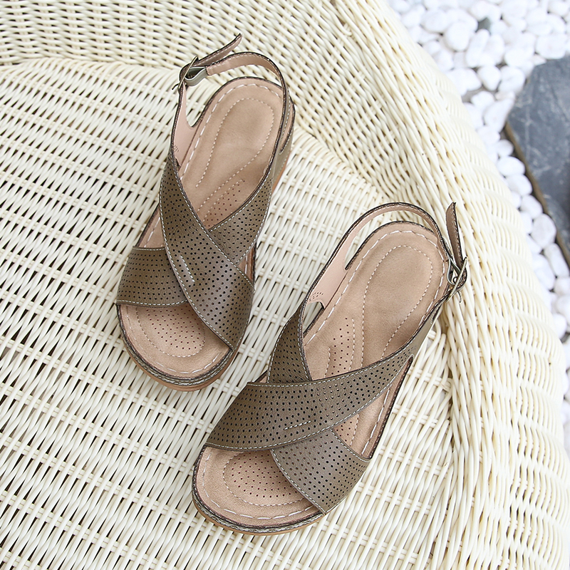 🌸🎉Hot Sale 50% OFF✨⏳Causal Orthoperdic Wedge Sandals for Women - Proven Plantar Fasciitis, Foot and Heel Pain Relief
