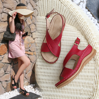 🌸🎉Hot Sale 50% OFF✨⏳Causal Orthoperdic Wedge Sandals for Women - Proven Plantar Fasciitis, Foot and Heel Pain Relief