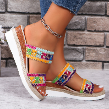 🎁Spring Sale 50% OFF⏳Women's Daily Comfort Lightweight Non-slip Floral Wedge Sandals - Proven Plantar Fasciitis, Foot and Heel Pain Relief