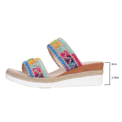 🎁Spring Sale 50% OFF⏳Women's Daily Comfort Lightweight Non-slip Floral Wedge Sandals - Proven Plantar Fasciitis, Foot and Heel Pain Relief