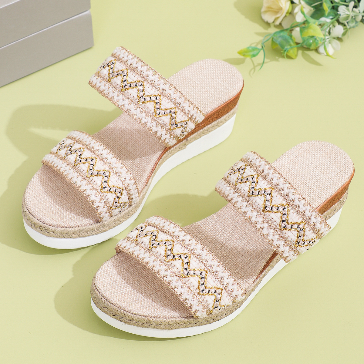 🎁Spring Sale 50% OFF⏳Women's Daily Comfort Lightweight Non-slip Floral Wedge Sandals - Proven Plantar Fasciitis, Foot and Heel Pain Relief