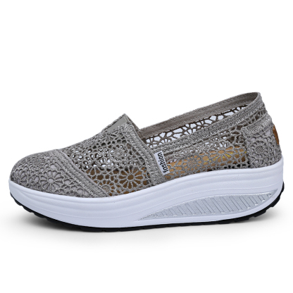 🔥Last Day 50% OFF ⏰Women's Comfortable Orthopedic Diabetic Walking Toning Shoes Breathable Slip On Platform Loafers Casual Fashion Rocker Shoes - Proven Plantar Fasciitis, Foot and Heel Pain Relief