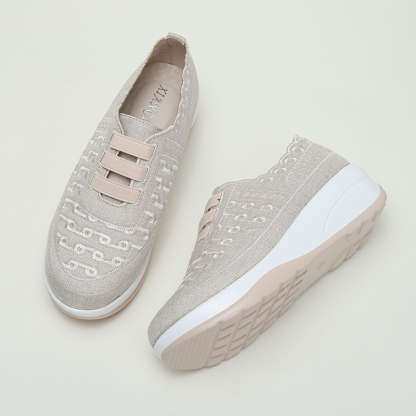 🔥Last Day 50% OFF ⏰Women's Orthopedic Sneakers, Breathable Knit Mesh Walking Shoes,Women Slip On Walking Shoes Orthopedic Shoes - Proven Plantar Fasciitis, Foot and Heel Pain Relief