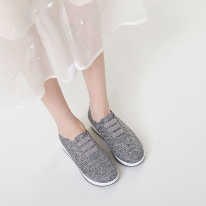 🔥Last Day 50% OFF ⏰Women's Orthopedic Sneakers, Breathable Knit Mesh Walking Shoes,Women Slip On Walking Shoes Orthopedic Shoes - Proven Plantar Fasciitis, Foot and Heel Pain Relief
