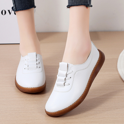 🚶‍♀️🥿50% OFF !!!✨Clearance!!✨Women's Daily Comfortable Non-slip Breathable Genuine Leather Slip-on Loafers - Proven Plantar Fasciitis, Foot and Heel Pain Relief