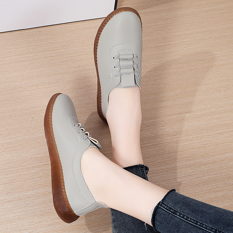 🚶‍♀️🥿50% OFF !!!✨Clearance!!✨Women's Daily Comfortable Non-slip Breathable Genuine Leather Slip-on Loafers - Proven Plantar Fasciitis, Foot and Heel Pain Relief