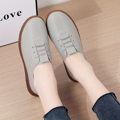 🚶‍♀️🥿50% OFF !!!✨Clearance!!✨Women's Daily Comfortable Non-slip Breathable Genuine Leather Slip-on Loafers - Proven Plantar Fasciitis, Foot and Heel Pain Relief