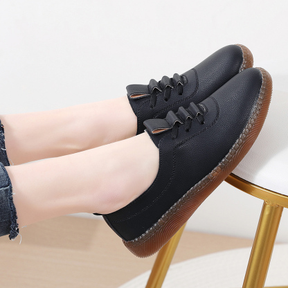 🚶‍♀️🥿50% OFF !!!✨Clearance!!✨Women's Daily Comfortable Non-slip Breathable Genuine Leather Slip-on Loafers - Proven Plantar Fasciitis, Foot and Heel Pain Relief