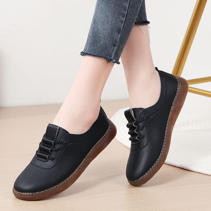 🚶‍♀️🥿50% OFF !!!✨Clearance!!✨Women's Daily Comfortable Non-slip Breathable Genuine Leather Slip-on Loafers - Proven Plantar Fasciitis, Foot and Heel Pain Relief