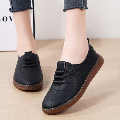🚶‍♀️🥿50% OFF !!!✨Clearance!!✨Women's Daily Comfortable Non-slip Breathable Genuine Leather Slip-on Loafers - Proven Plantar Fasciitis, Foot and Heel Pain Relief