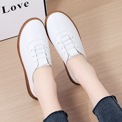 🚶‍♀️🥿50% OFF !!!✨Clearance!!✨Women's Daily Comfortable Non-slip Breathable Genuine Leather Slip-on Loafers - Proven Plantar Fasciitis, Foot and Heel Pain Relief